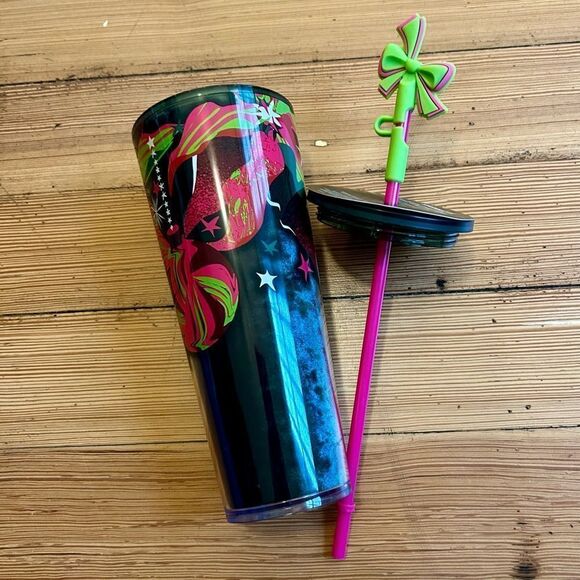 Starbucks Holiday 2023 Silicone Straw Topper Venti Tumbler. NWT. - Picture 1 of 9